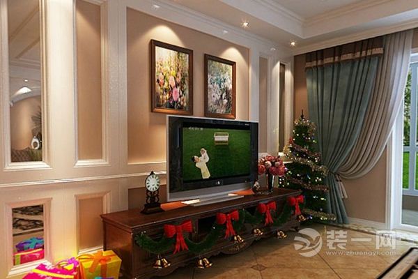 12武汉保利心语200平大平层美式风格电视柜