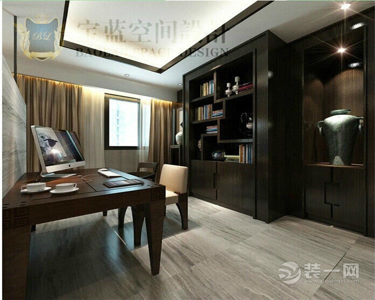 7武汉水晶郦都120平三居室中式风格装修