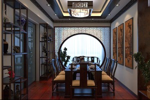 14武汉地质大学168平大户型中式风格餐厅