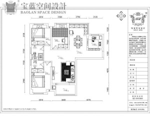 8武汉水晶郦都120平三居室中式风格装修