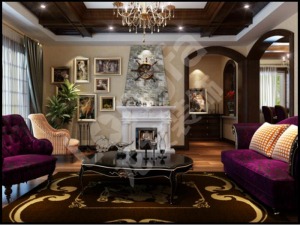 成都别墅装修设计-龙泉东山国际别墅休闲、低调奢华美式风格