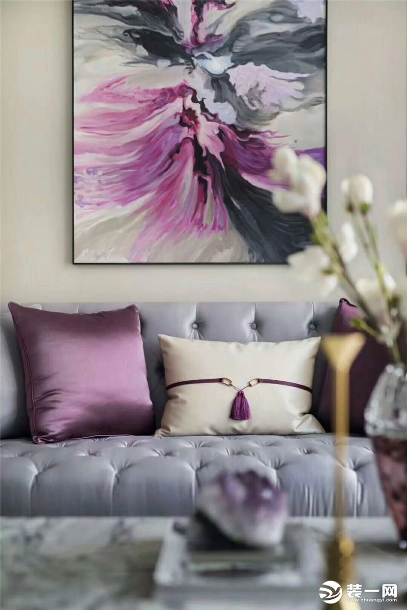 北稍门标牌市场家属院90㎡西安紫苹果装饰北欧风设计案例-沙发背景墙设计