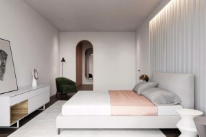 泾渭国际城陕西紫苹果装饰现代简约两室装修设计