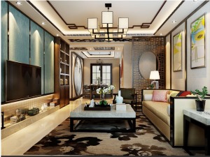 枫林九溪西安紫苹果装饰新中式混搭三室两厅装饰装修设计案例说明