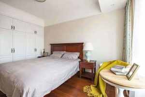 陕西紫苹果装饰五室两厅两卫长安大学家属院190㎡美式、中式混搭精装-客卧设计