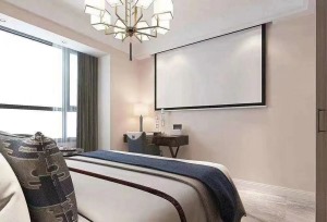 三室两厅次卧设计案例-西安紫苹果装饰集团海伦国际新中式风格三室两厅装修设计