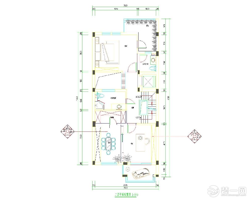 濟南中海奧龍官邸320㎡別墅原始結構圖 由一家三口人居住，業(yè)主夫婦均為商人,學歷較高