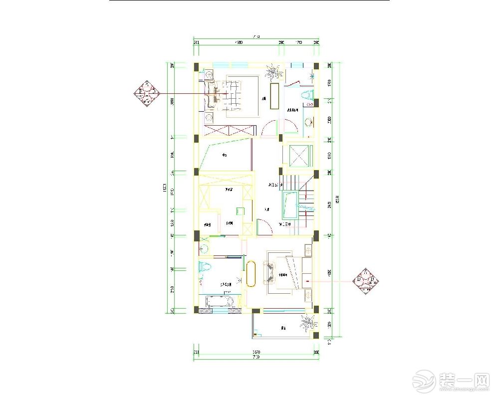 济南中海奥龙官邸320㎡别墅原始结构图