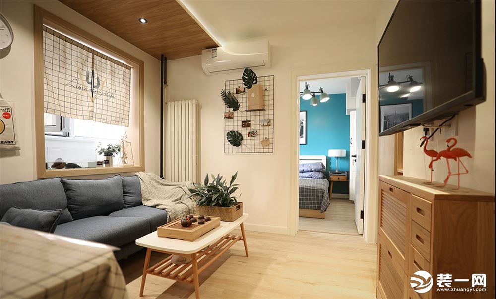 翡翠蓝湾65平方二居室混搭风格客厅装修效果图