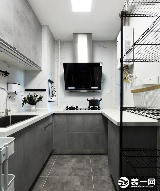 钢苑新村83平方二居室北欧风格厨房装修效果图