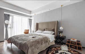 东海星城120平方三居室现代风格卧室装修效果图