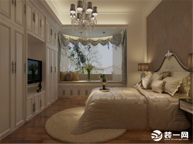 宁波名匠装饰现代混搭风格装修案例卧室