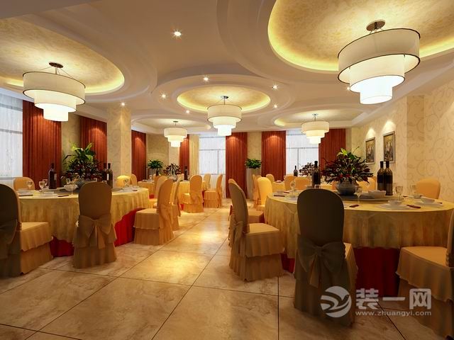中式风格饭店装修效果图