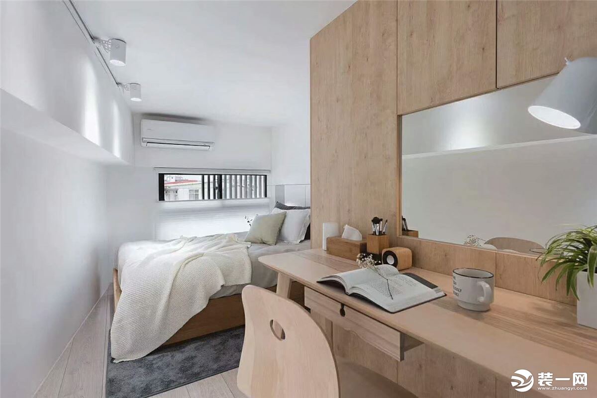 LUGO | 极简空间，43平loft日式风格造价7万卧室效果图
