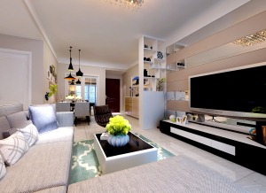 宜空间装饰成功案例 温馨纯色客厅环境装修效果图