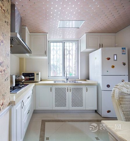 武汉南湖春天里87平米两居室田园风格装修 厨房