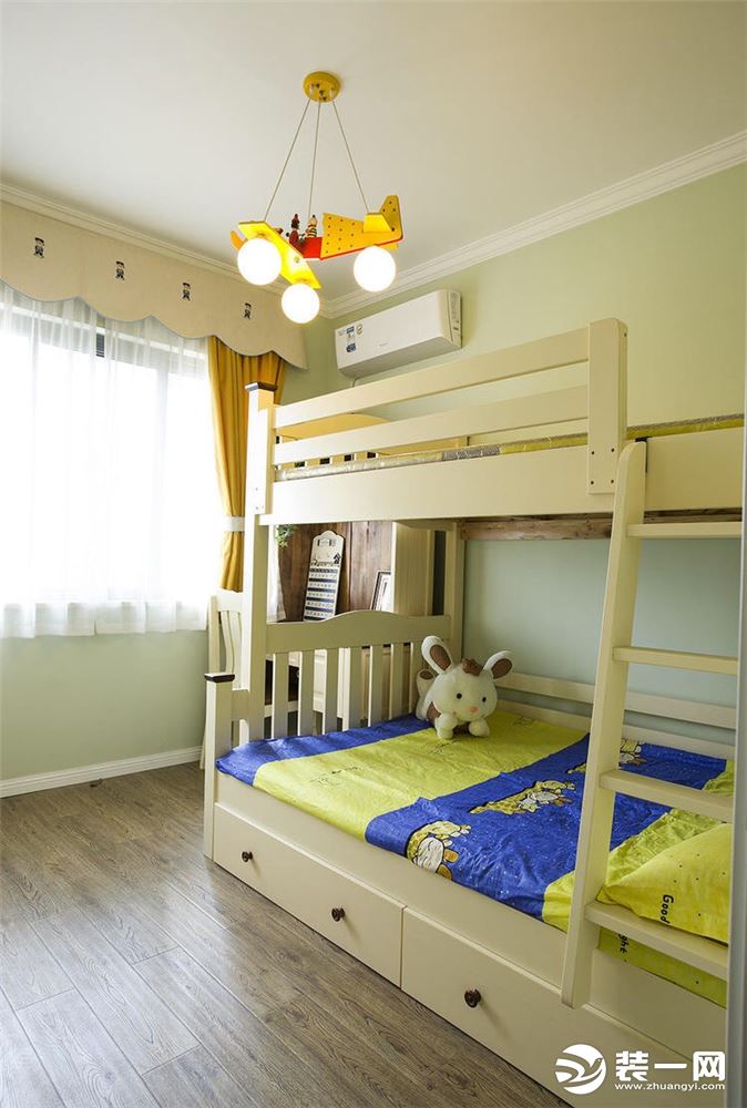 华宇上院 90平 二居室 新中式风格 儿童房效果图