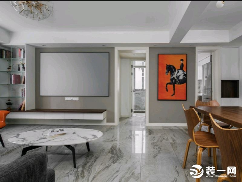 凡尔赛 90平 三居室 现代风格 客厅效果图
