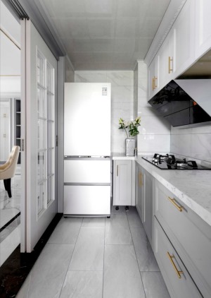阳光100  三居室  美式风格 厨房效果图