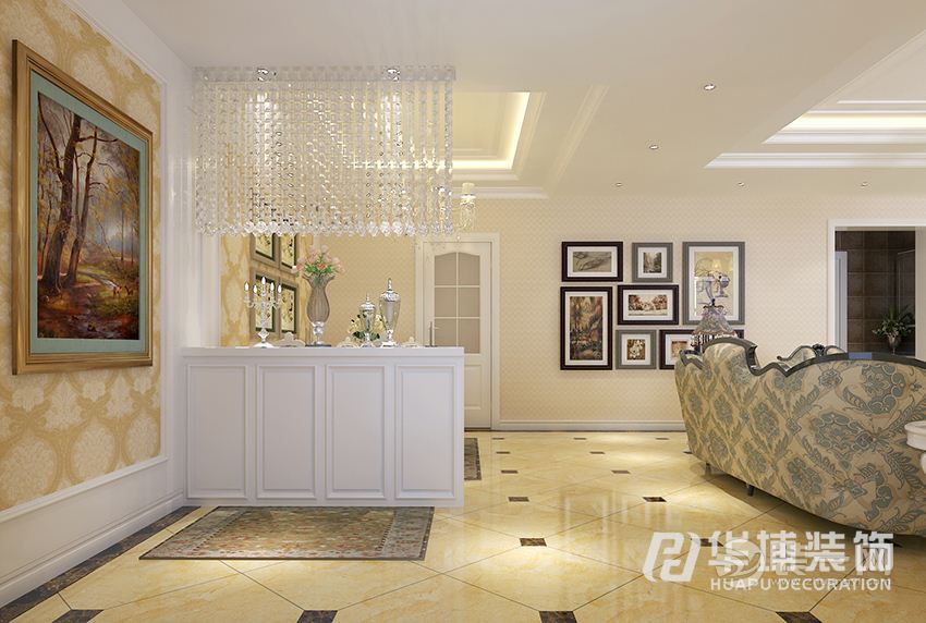 4郑州宏光协和城邦134平三居室 简欧风格装修效果图