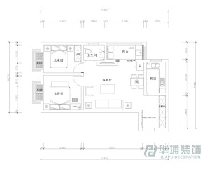 郑州奥兰花园89平两居室美式乡村装修效果图