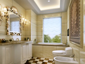 和顺苑复式楼 189平 造价 28万 简欧风格洗手间
