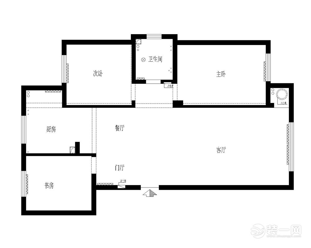 实创-中海国际116㎡温馨田园风原始平面图