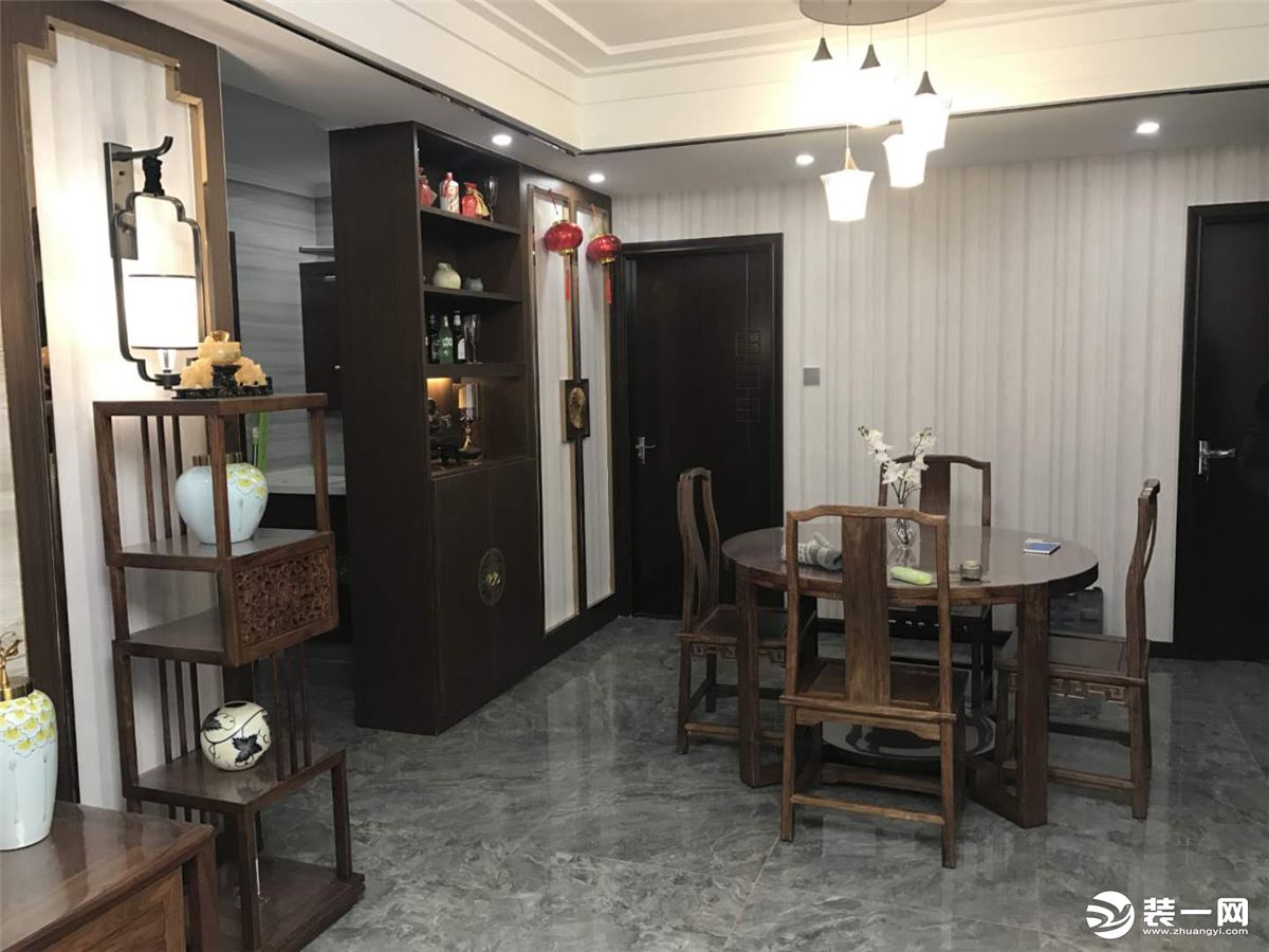 南京尚书云邸112平方三居室-新中式风格效果图餐厅