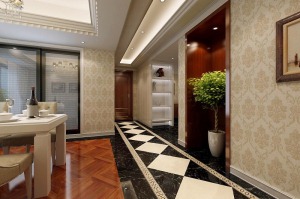 郑州亚新美好城邦130平三居室简欧风格装修