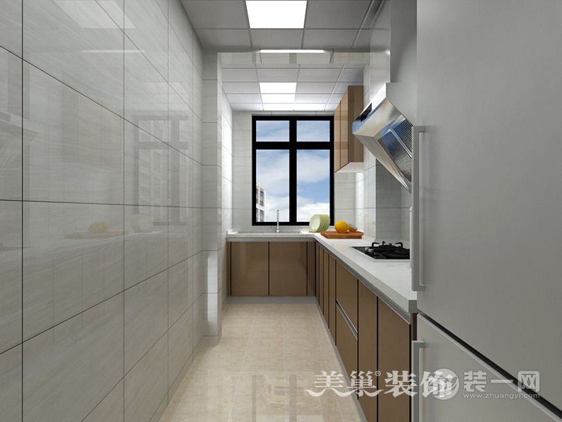郑州正商城132平三居室现代简约案例装修效果图走廊布局