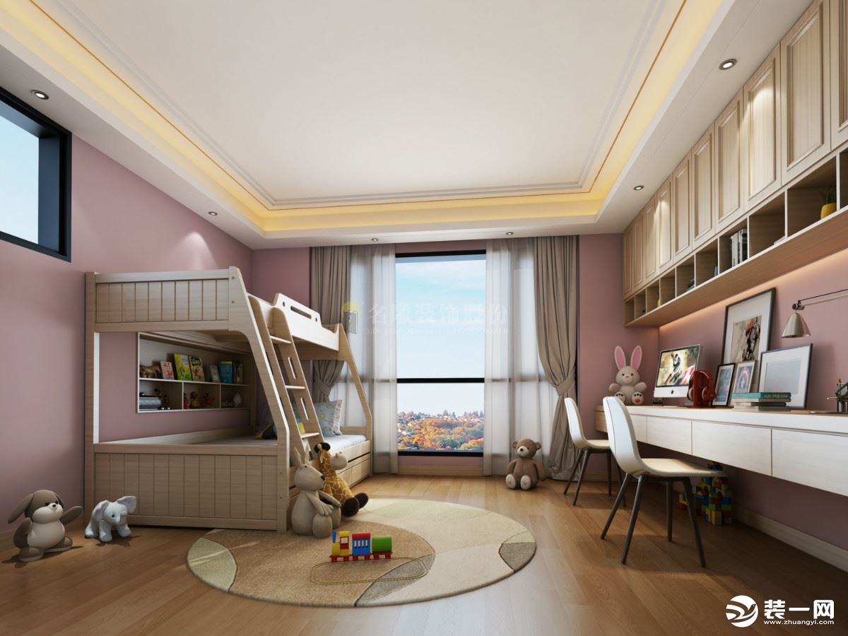 大南山紫园-新中式-520㎡五居室-儿童房装修效果图
