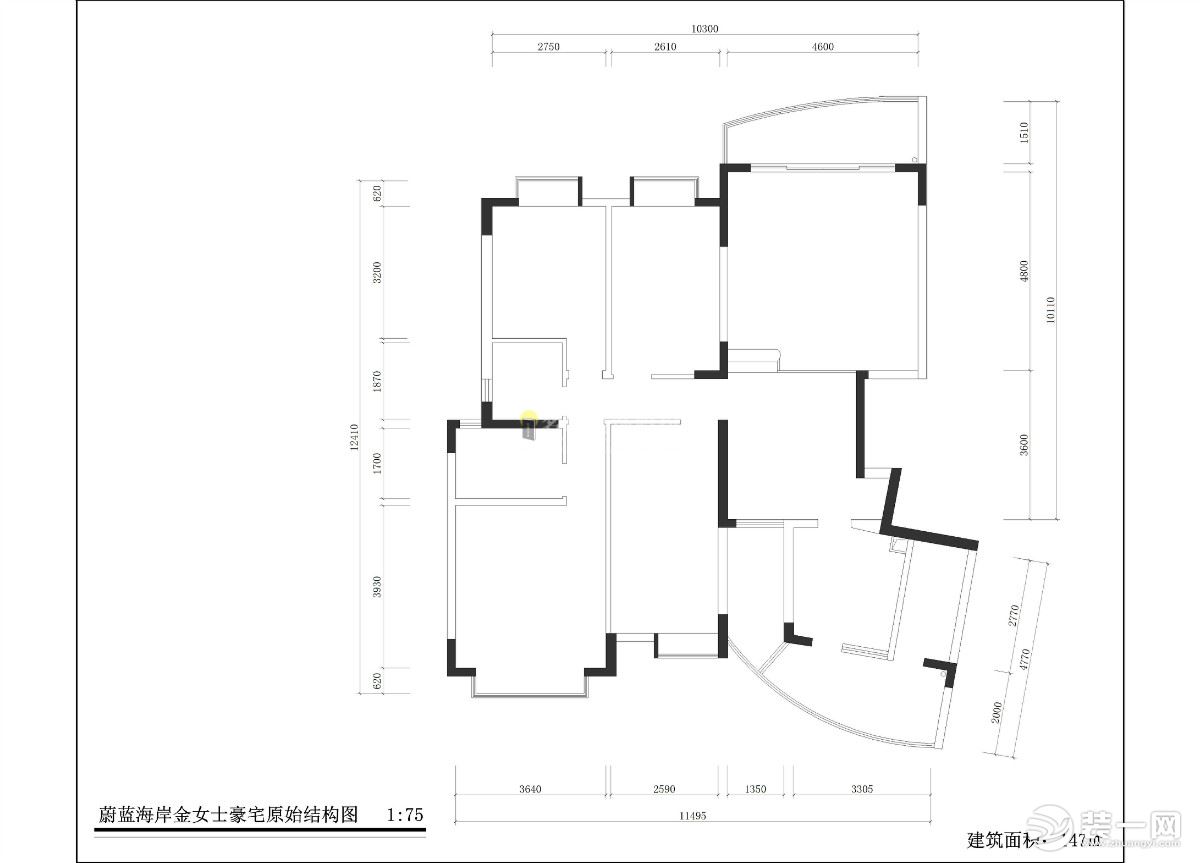 蔚蓝海岸-新中式-147㎡四居室-户型图