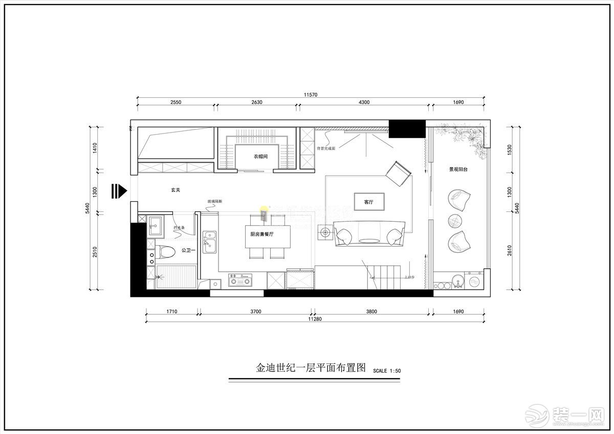 金迪世紀(jì)-現(xiàn)代-復(fù)式-平面圖