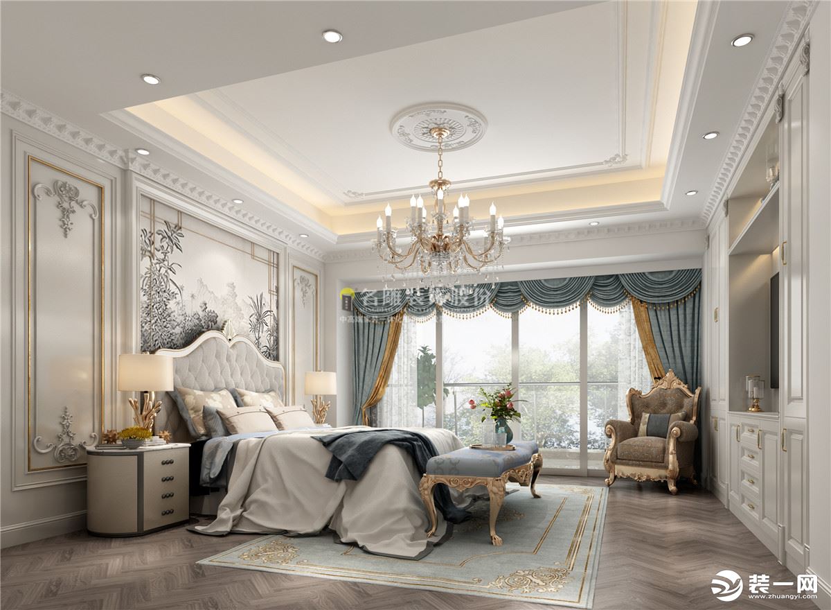 【名雕装饰】具有细腻质感和轻奢情调的灰褐色，尤适合作为卧室空间的主色调。