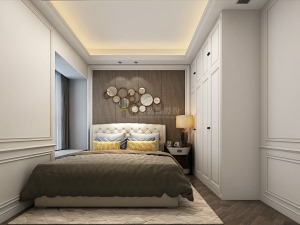 幸福港湾-简欧风格-90㎡平层-卧室装修效果图