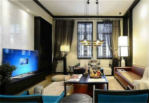 韩城国际150平中式风格三居室客厅