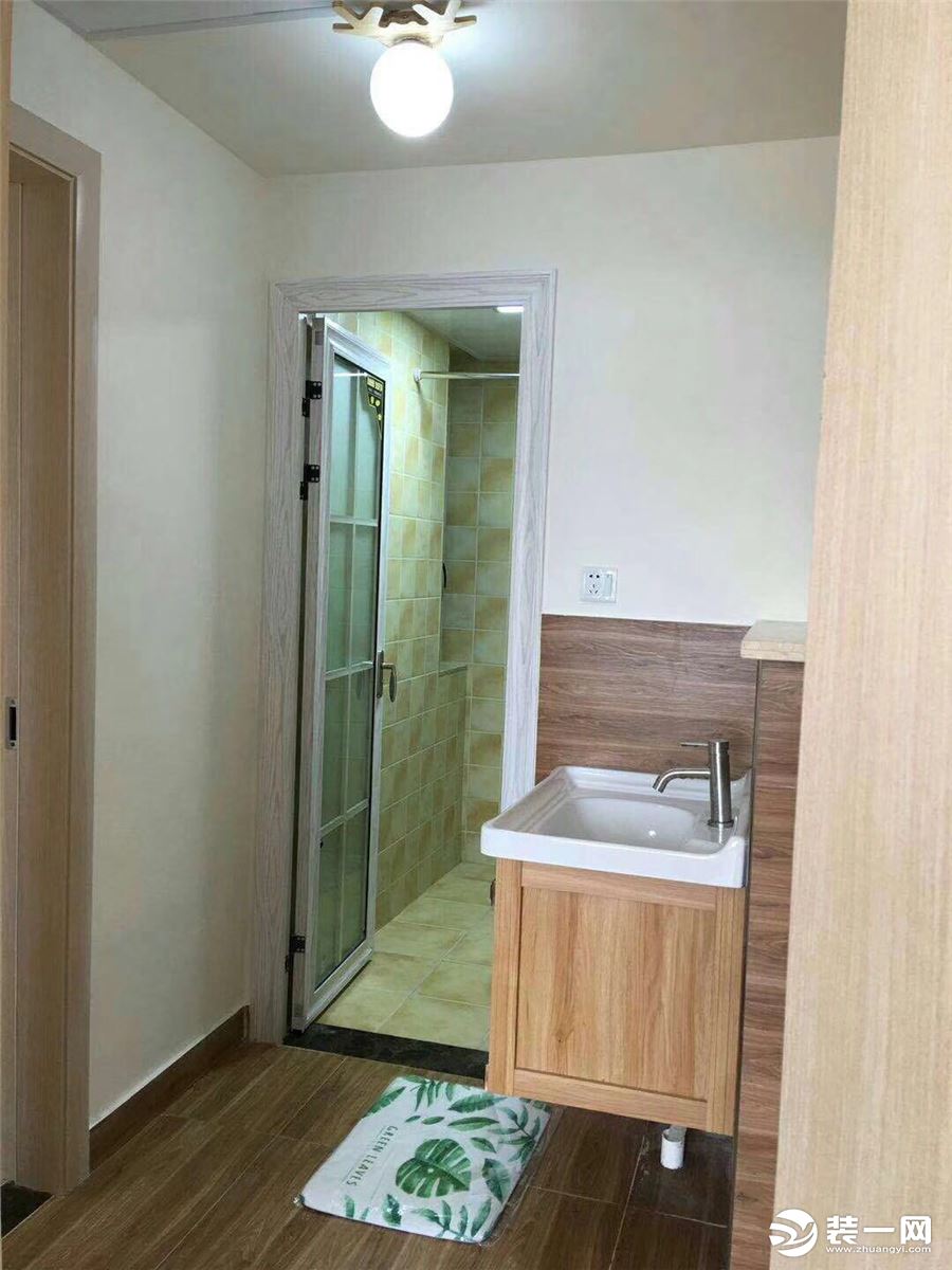 海南紫泉花坊50平一居室现代风格装修样板房卫生间