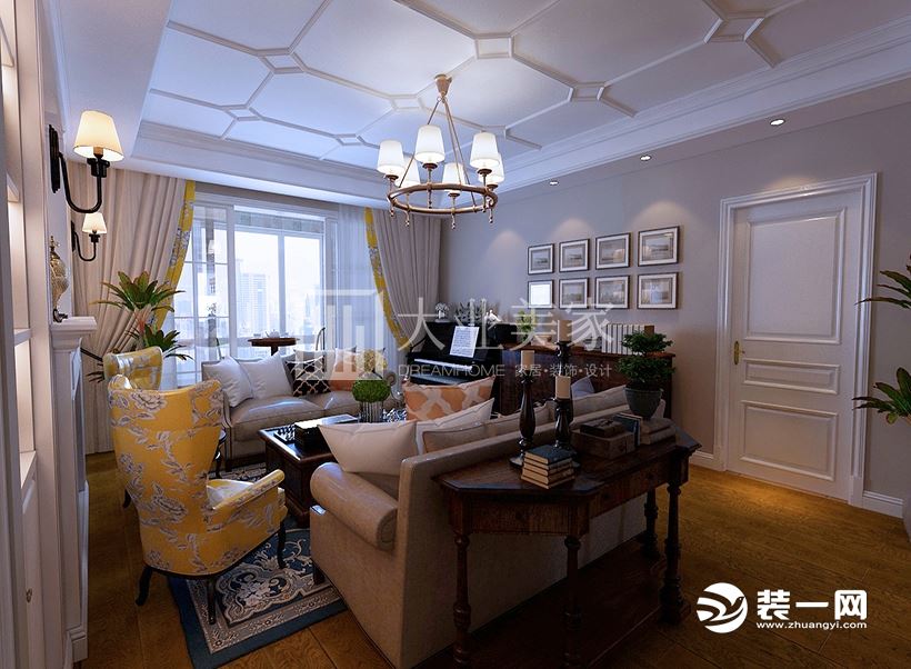 现代美式风格，追求华丽、高雅的古典风格。居室色彩主调为白色