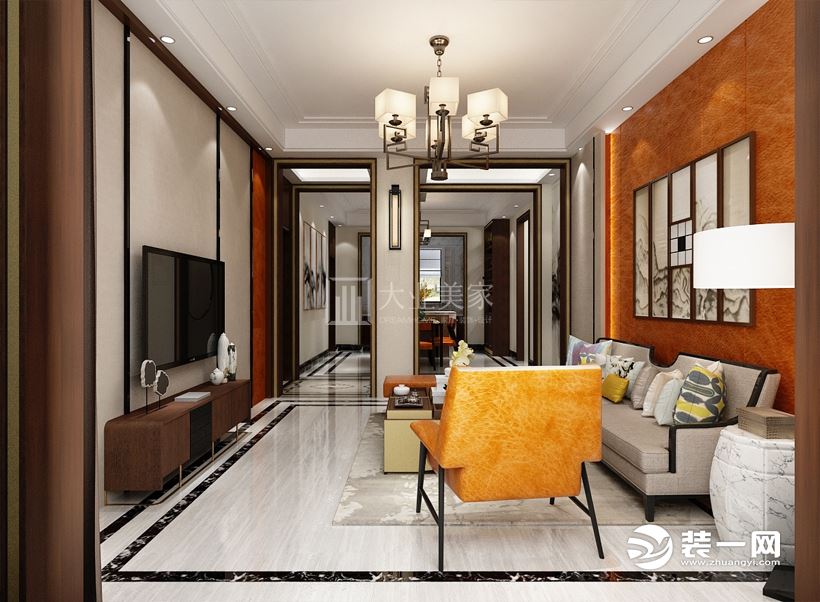 新中式风格以符合现代人的生活习惯的室内居住空间现实舒适的居住生活
