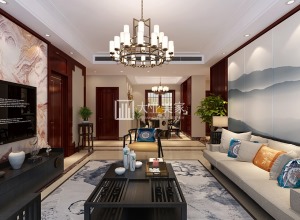 新中式风格中的家具大多是古典家具或者是现代家具与古典家具的结合