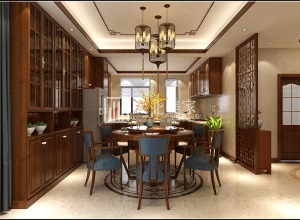 中式风格在家居布局上讲究方正、对称的布局形式，讲究整体的布局和风水格调高雅