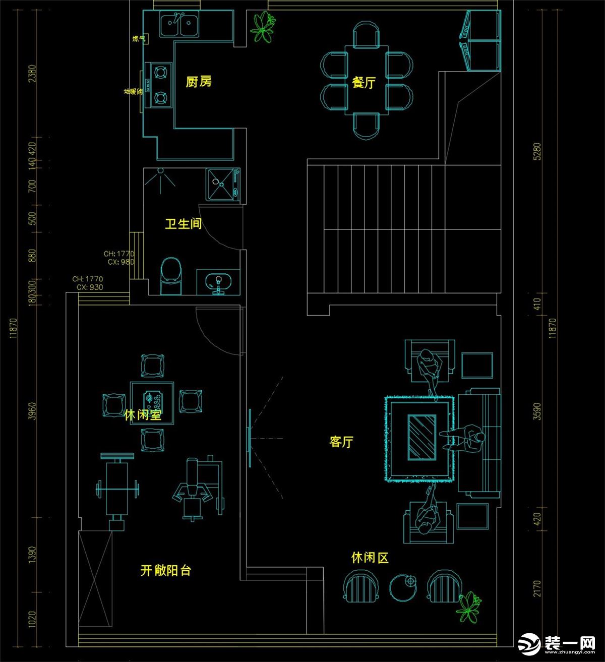 戶型布局圖樓下