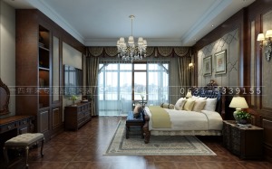 威海龙润国际245平别墅美式风格卧室