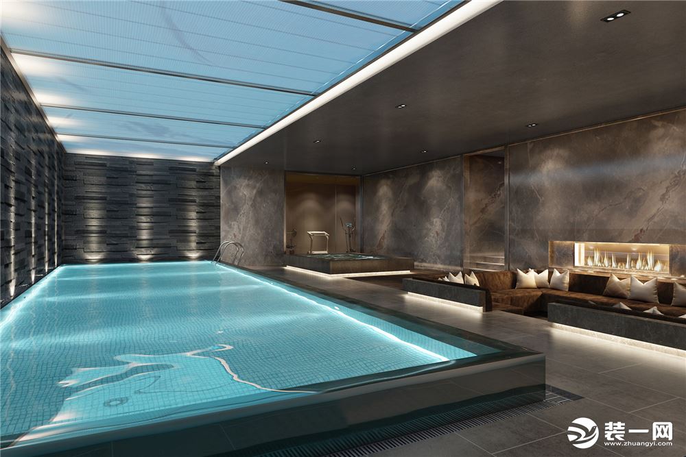 颐和天成500平别墅欧式风格泳池装修效果图