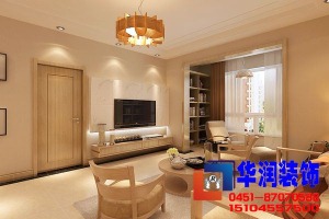 哈尔滨三松宜家82平米两居室现代风格客厅