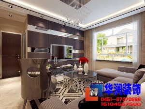 哈尔滨永泰城61平米两居室现代风格客厅