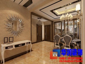 哈尔滨香林名苑100平米三居室现代风格餐边柜走廊