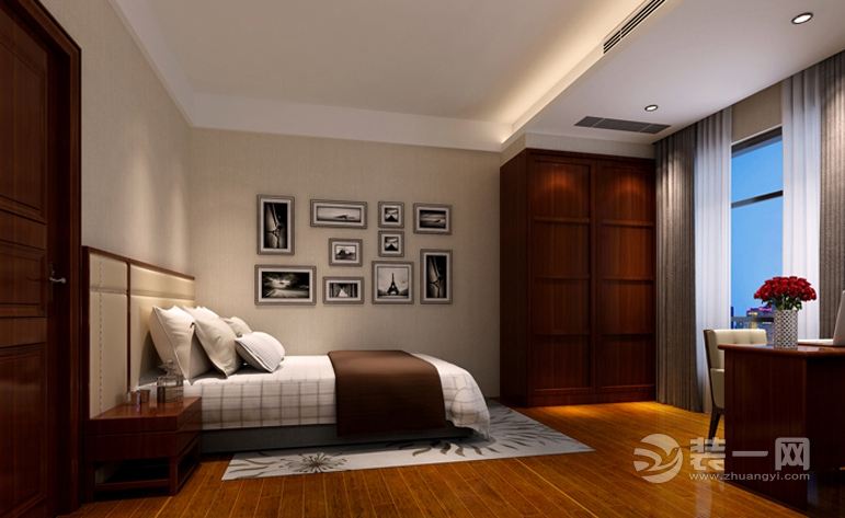 四季星城-200平-四居室 造价25万 中式风格卧室二效果图