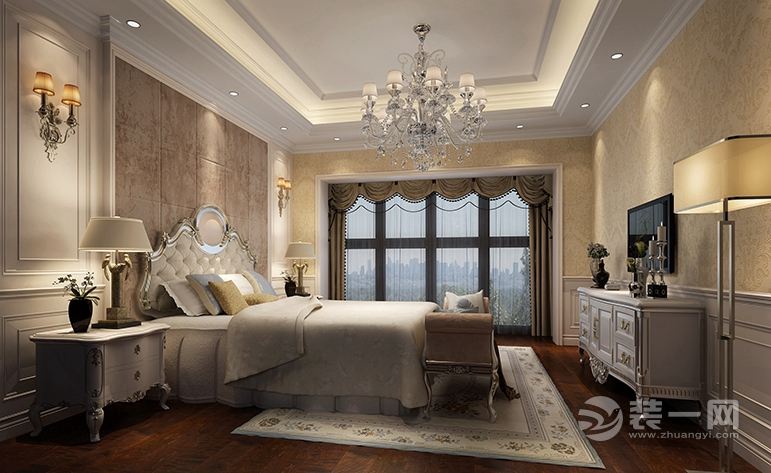 桂林小区-175平-三居室 造价19万 欧式风格主人房效果图