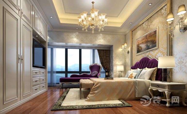 湘绣城 158平 三居室 造价15万 欧式风格主卧效果图